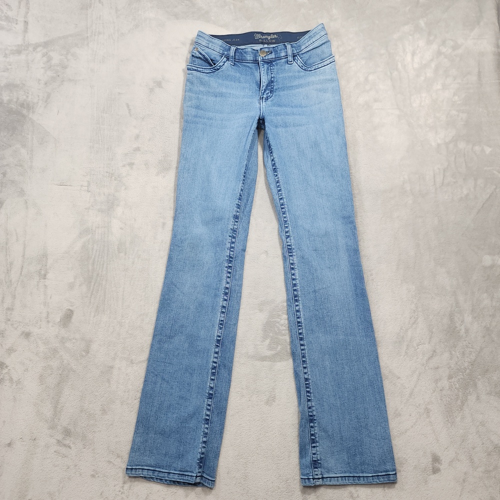 Wrangler Jeans Womens 9 Juniors Blue Mid Rise Ultimate Riding Bootcut Denim